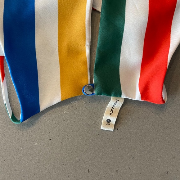 Multi-Coloured Tyche Silk Halter Top - Picture 3 of 5